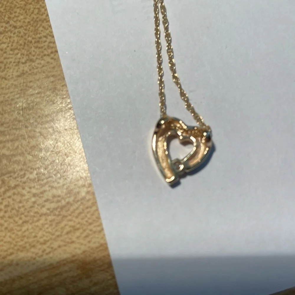 14k Gold Diamond Heart  #45g